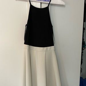 Black and white A-line dress